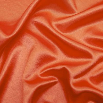 Поли креп-сатин 18-1445, 120 гр/м2, шир.150см, цвет оранжевый - купить в Гатчине. Цена 155.57 руб.