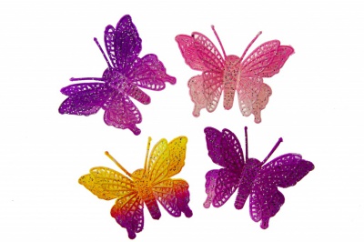 Бабочка декоративная пластиковая #12 - купить в Гатчине. Цена: 7.09 руб.