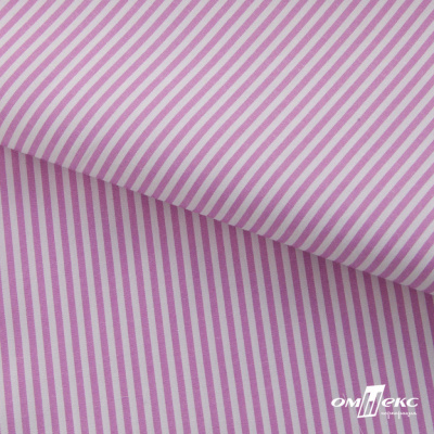 Ткань сорочечная Полоска Кенди, 115 г/м2, 58% пэ,42% хл, шир.150 см, цв.1-розовый, (арт.110) - купить в Гатчине. Цена 306.69 руб.