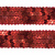 Тесьма с пайетками 3, шир. 20 мм/уп. 25+/-1 м, цвет красный - купить в Гатчине. Цена: 778.19 руб.
