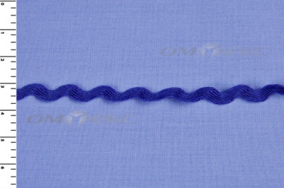 Тесьма плетеная "Вьюнчик"/синий - купить в Гатчине. Цена: 40.72 руб.