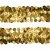 Тесьма с пайетками D16, шир. 30 мм/уп. 25+/-1 м, цвет золото - купить в Гатчине. Цена: 1 087.39 руб.