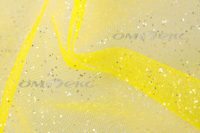 Сетка Глиттер, 40 гр/м2, шир.160см, цвет жёлтый - купить в Гатчине. Цена 163.01 руб.