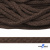 Шнур плетеный d-6 мм, 70% хлопок 30% полиэстер, уп.90+/-1 м, цв.1073-т.коричневый - купить в Гатчине. Цена: 594 руб.