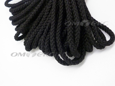Шнур В-035 4 мм круп.плетение 100 м черный - купить в Гатчине. Цена: 156.40 руб.