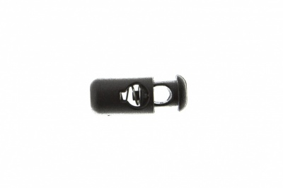 8108 Фиксатор пластиковый "Бочонок", 20х8 мм, цвет чёрный - купить в Гатчине. Цена: 1.29 руб.