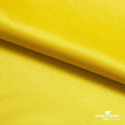 Поли креп-сатин 12-0643, 125 (+/-5) гр/м2, шир.150см, цвет жёлтый - купить в Гатчине. Цена 155.57 руб.