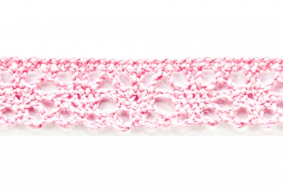 Тесьма кружевная 0621-1607, шир. 15 мм/уп. 20+/-1 м, цвет 096-розовый - купить в Гатчине. Цена: 302.42 руб.