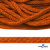 Шнур плетеный d-6 мм, 70% хлопок 30% полиэстер, уп.90+/-1 м, цв.1066-апельсин - купить в Гатчине. Цена: 588 руб.