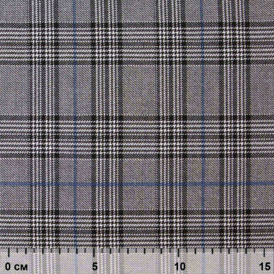 Ткань костюмная "Клер" 80% P, 16% R, 4% S, 200 г/м2, шир.150 см,#3 цв-серый/синий - купить в Гатчине. Цена 318.57 руб.