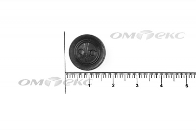 51820/15 мм (2 пр)  черные пуговицы - купить в Гатчине. Цена: 0.87 руб.