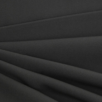 Костюмная ткань "Элис", 220 гр/м2, шир.150 см, цвет чёрный - купить в Гатчине. Цена 308 руб.