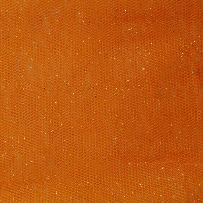 Сетка Глиттер, 24 г/м2, шир.145 см., оранжевый - купить в Гатчине. Цена 117.24 руб.