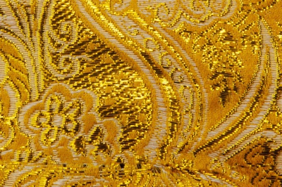 Ткань костюмная жаккард №12, 140 гр/м2, шир.150см, цвет жёлтый - купить в Гатчине. Цена 383.29 руб.