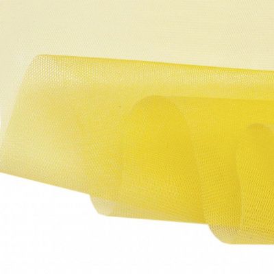 Фатин жесткий 16-68, 22 гр/м2, шир.180см, цвет жёлтый - купить в Гатчине. Цена 90.20 руб.