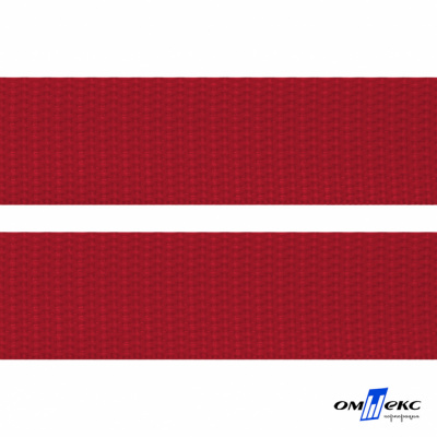 Красный- цв.171 -Текстильная лента-стропа 550 гр/м2 ,100% пэ шир.20 мм (боб.50+/-1 м) - купить в Гатчине. Цена: 318.85 руб.