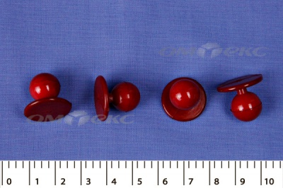 Пуговица поварская "Пукля", 10 мм, цвет красный - купить в Гатчине. Цена: 2.28 руб.