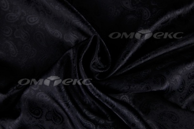Ткань подкладочная жаккард Р14098, чёрный, 85 г/м2, шир. 150 см, 230T - купить в Гатчине. Цена 166.45 руб.