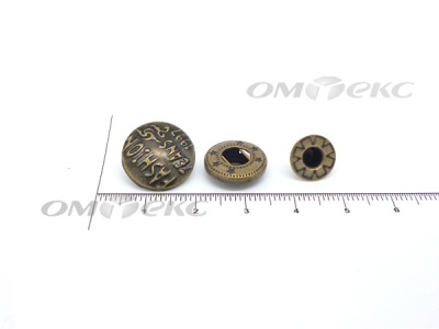 Кнопки металл 15 мм альфа антик с рис.№3  - купить в Гатчине. Цена: 2.90 руб.