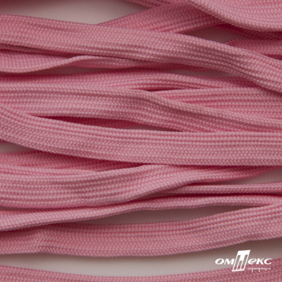 Шнур плетеный (плоский) d-12 мм, (уп.90+/-1м), 100% полиэстер, цв.256 - розовый - купить в Гатчине. Цена: 8.62 руб.