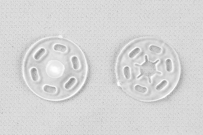 Кнопки пришивные пластиковые 15 мм, блистер 24шт, цв.-прозрачные - купить в Гатчине. Цена: 68.79 руб.
