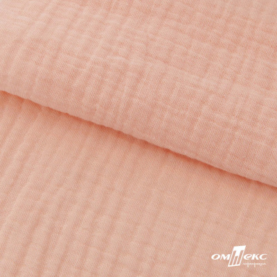 Ткань Муслин, 100% хлопок, 125 гр/м2, шир. 140 см #201 цв.(18)-розовый персик - купить в Гатчине. Цена 464.97 руб.