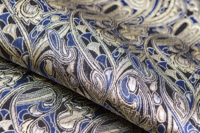 Ткань костюмная жаккард, 135 гр/м2, шир.150см, цвет синий№18 - купить в Гатчине. Цена 441.95 руб.