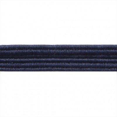 Резиновые нити с текстильным покрытием, шир. 6 мм ( упак.30 м/уп), цв.- 117-т.синий - купить в Гатчине. Цена: 152.05 руб.