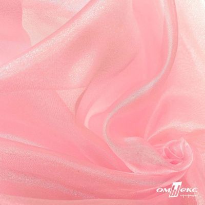 Ткань органза, 100% полиэстр, 28г/м2, шир. 150 см, цв. #47 розовая пудра - купить в Гатчине. Цена 86.24 руб.
