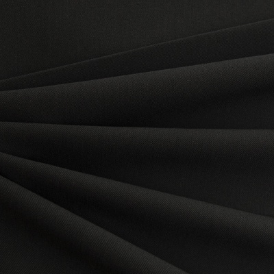 Костюмная ткань с вискозой "Меган", 210 гр/м2, шир.150см, цвет чёрный - купить в Гатчине. Цена 378.55 руб.