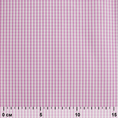 Ткань сорочечная Клетка Виши, 115 г/м2, 58% пэ,42% хл, шир.150 см, цв.1-розовый, (арт.111) - купить в Гатчине. Цена 306.69 руб.
