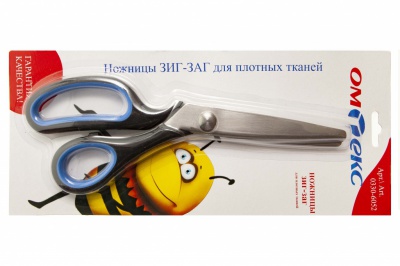 Ножницы арт.0330-6052 "ЗИГ-ЗАГ" 5 мм, для плотных тканей , 9"/ 229 мм - купить в Гатчине. Цена: 733.08 руб.