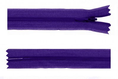 Молния потайная Т3 866, 50 см, капрон, цвет фиолетовый - купить в Гатчине. Цена: 8.62 руб.