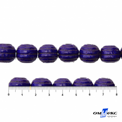 0309-Бусины деревянные "ОмТекс", 16 мм, упак.50+/-3шт, цв.018-фиолет - купить в Гатчине. Цена: 62.22 руб.