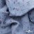 Ткань Муслин принт, 100% хлопок, 125 гр/м2, шир. 140 см, #2308 цв. 69 серо-голубой с цветком - купить в Гатчине. Цена 413.11 руб.