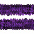 Тесьма с пайетками 12, шир. 30 мм/уп. 25+/-1 м, цвет фиолет - купить в Гатчине. Цена: 1 098.48 руб.