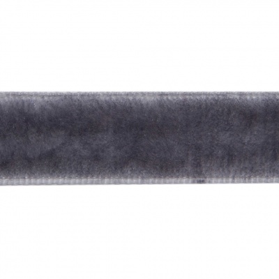 Лента бархатная нейлон, шир.12 мм, (упак. 45,7м), цв.189-т.серый - купить в Гатчине. Цена: 462.28 руб.