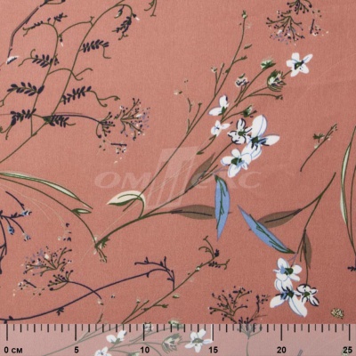 Плательная ткань "Фламенко" 2.1, 80 гр/м2, шир.150 см, принт растительный - купить в Гатчине. Цена 311.05 руб.