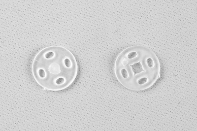 Кнопки пришивные пластиковые 10 мм, блистер 24шт, цв.-прозрачные - купить в Гатчине. Цена: 48.41 руб.