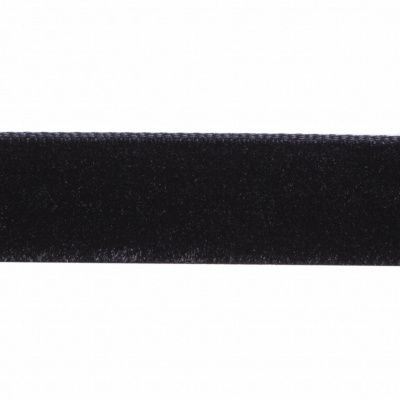 Лента бархатная нейлон, шир.12 мм, (упак. 45,7м), цв.03-черный - купить в Гатчине. Цена: 448.27 руб.