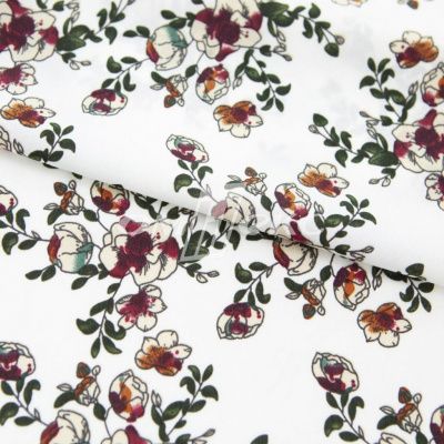 Плательная ткань "Фламенко" 23.1, 80 гр/м2, шир.150 см, принт растительный - купить в Гатчине. Цена 264.56 руб.