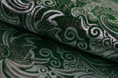 Ткань костюмная жаккард, 135 гр/м2, шир.150см, цвет зелёный№4 - купить в Гатчине. Цена 441.94 руб.