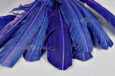 Декоративный Пучок из перьев, перо 23см/синий - купить в Гатчине. Цена: 12.34 руб.