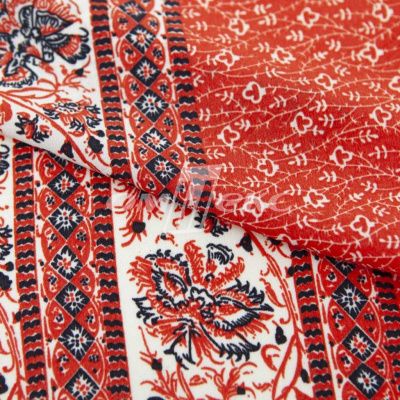 Плательная ткань "Фламенко" 24.1, 80 гр/м2, шир.150 см, принт этнический - купить в Гатчине. Цена 241.49 руб.